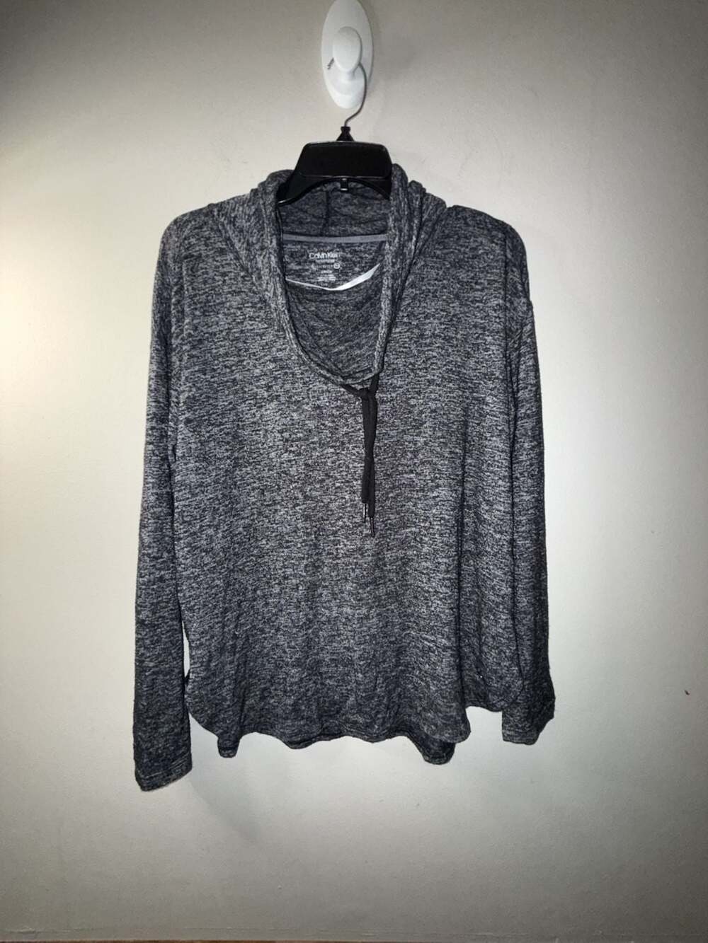 Calvin Klein Performance Cowl Neck Stretch Athletic Pullover Top